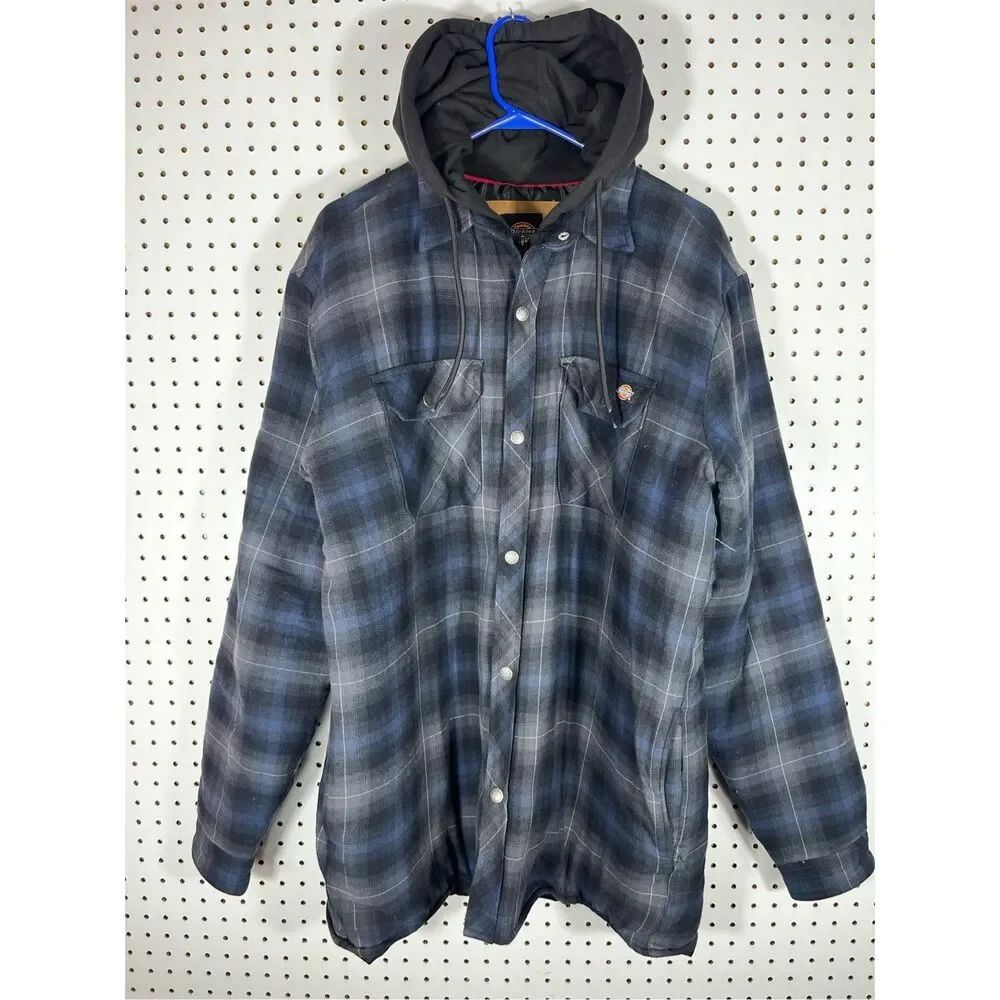 Dickies quilted lined flannel jacket size LT